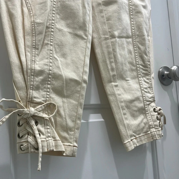 NWOT Ulla Johnson Beige Kingston Denim Jeans Sz 6 - Picture 4 of 11
